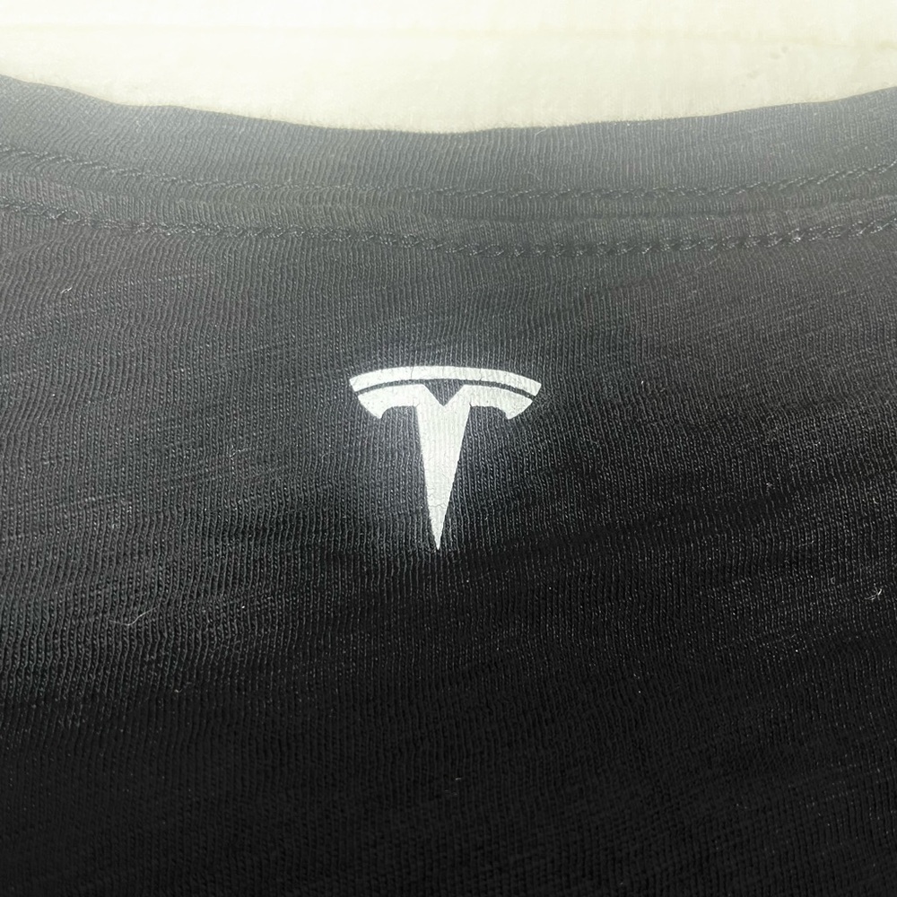 Tesla Midnight Black 100% Pima Cotton Short Sleeve Tee Medium